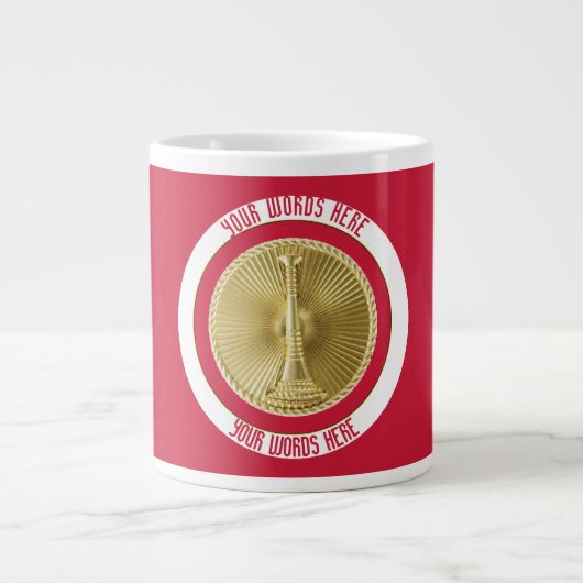 Brandweerluitenant 1 Bugle Custom Jumbo Mok (Voorkant)