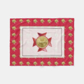 Brandweerluitenant 1 Bugle Maltese kruis Fleece Deken (Voorkant (Horizontaal))