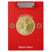 Brandweerluitenant Gold Medallion Klembord (Voorkant)