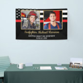 Brandweerman 2 Afbeelding Fire Academy Afstuderen Spandoek (Beurs)