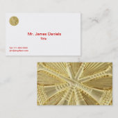 Brandweerman 4 Bugle Gold Medallion Visitekaartje (Voorkant / Achterkant)