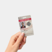 Brandweerman Aangepaste Personeelsfoto Barcode ID Badge (Handheld)
