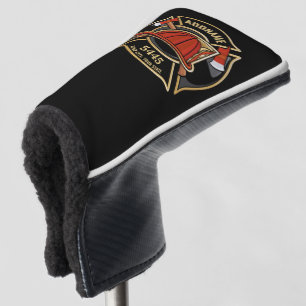 Brandweerman ADD NAME Brandweerpost Badge Golfheadcover