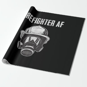 brandweerman AF Gasmasker Funny Firefighter Cadeaupapier