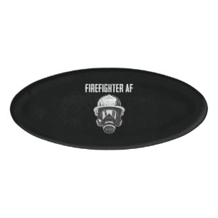 brandweerman AF Gasmasker Funny Firefighter Naambadge