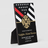 Brandweerman Afstuderen Red Line Brandweerman Welk Fotoplaat (Zijkant)