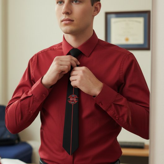 Brandweerman Afstuderen stropdas