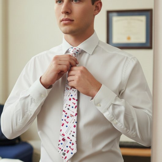 Brandweerman Afstuderen stropdas