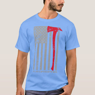 Brandweerman Amerikaanse vlag T-shirt