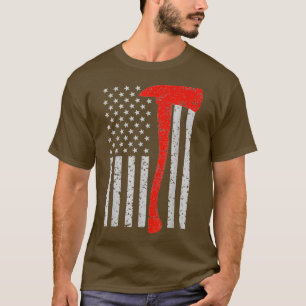 Brandweerman Amerikaanse vlag x Thin Red Line Patr T-shirt