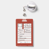 Brandweerman Badge (Achterkant met uittrekbare clip)