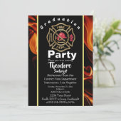 Brandweerman Badge Brandweerman Afstuderen Kaart (Staand voorkant)