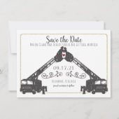 Brandweerman Bewaar de datum met foto Kaart (Voorkant)