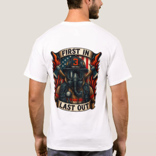 Brandweerman/brandweer badge brandweerman op maat t-shirt