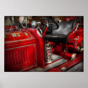 Brandweerman - Brandweerauto No 3 Poster