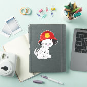 Brandweerman, Brandweerman, Dalmatiër, Schattigee  Sticker (iPad Cover)
