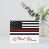 Brandweerman / Brandweerman Dank u Briefkaart (Staand voorkant)