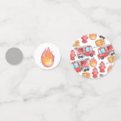 Brandweerman brandweerman kind verjaardagsfeestje  confetti (Achterkanten)