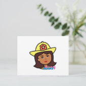 brandweerman briefkaart (Staand voorkant)