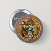 Brandweerman Broederschap speld Ronde Button 5,7 Cm (Voorkant /achterkant)