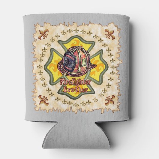 Brandweerman broer blikjeskoeler (Achterkant)