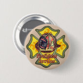 Brandweerman broer ronde button 5,7 cm (Voorkant /achterkant)