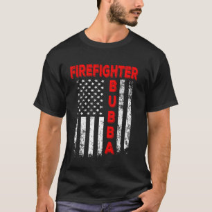 Brandweerman Bubba Amerika Vlag Vaderdag T-shirt