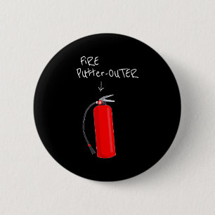 Brandweerman Buitenbrand Blusser Brandweerman F Ronde Button 5,7 Cm