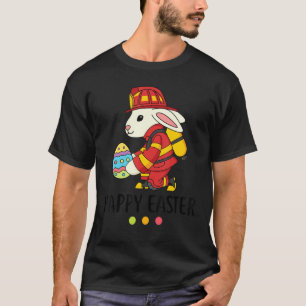 Brandweerman Bunny Fireman Egg Happy Pasen T-shirt
