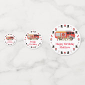 Brandweerman Child Birthday Party Theme Design Confetti (Voorkanten)