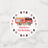 Brandweerman Child Birthday Party Theme Design Confetti (Kleine voorkant)