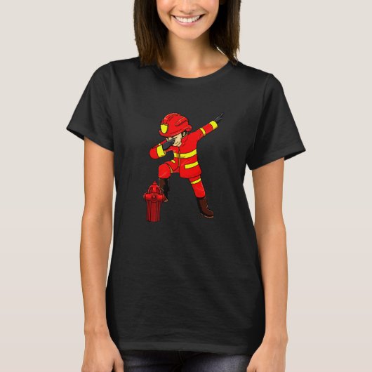Brandweerman Dabbing Dab DansCostume Bo T-shirt (Voorkant)