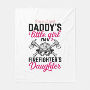 Brandweerman Dochter Citaat Vector T-shirt Ontwerp Fleece Deken