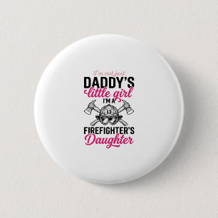 Brandweerman Dochter Citaat Vector T-shirt Ontwerp Ronde Button 5,7 Cm