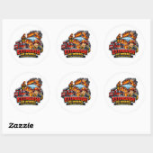 Brandweerman Dooft De Inferno Cartoon Sticker (Vel)