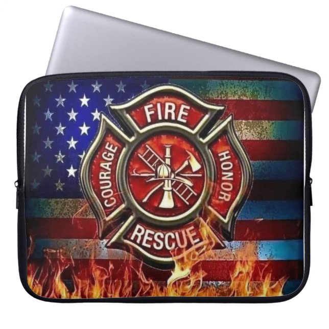 Brandweerman Embleem Laptoptas Laptop Sleeve (Voorkant)