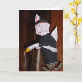 "Brandweerman engel boomtopper" kerstkaart Kaart (Gele Bloem)