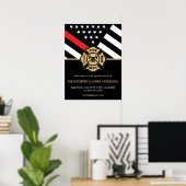 Brandweerman Fire Academy Afstudeerfeest Welkom Poster (Thuiskantoor)