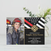 Brandweerman Fire Academy Afstuderen Brandweerman Aankondiging (Staand voorkant)