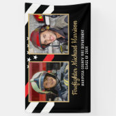 Brandweerman Fire Academy Afstuderen Brandweerman  Spandoek (Verticaal)