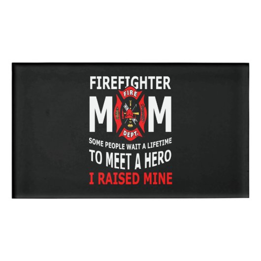 brandweerman | Firefighter Mam Sommige mensen Naambadge (Voorkant)