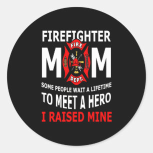 brandweerman   Firefighter Mam Sommige mensen Ronde Sticker