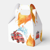 Brandweerman Firetruck Theme Favoriete Box Bedankdoosjes (Achterkant)