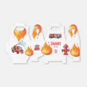 Brandweerman Firetruck Theme Favoriete Box Bedankdoosjes (Uitgevouwen)