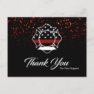 brandweerman - Hartelijk dank Briefkaart