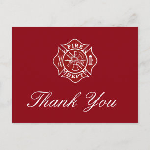 brandweerman - Hartelijk dank Briefkaart