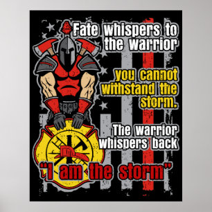 Brandweerman Ik ben het Storm Poster