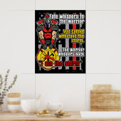 Brandweerman Ik ben het Storm Poster (Keuken)