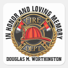 BRANDWEERMAN In Lieve Herinnering Sticker