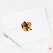 Brandweerman in vlammen Sticker (Envelop)
